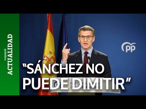 Feijóo: Sánchez no puede dimitir como quien se va de puente porque no le dan la razón