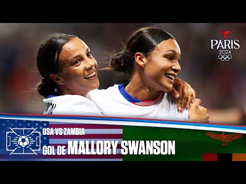 Gol de Mallory Swanson | USA vs Zambia 2-0 | Juegos Olímpicos París 2024 | Telemundo Deportes