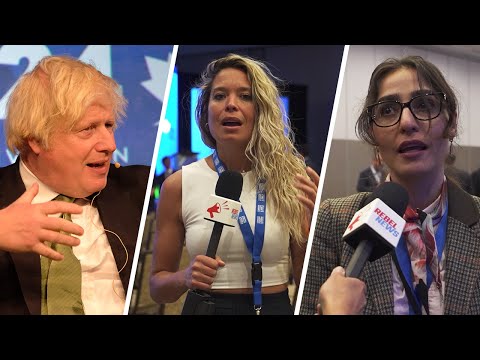 Audience reaction to speeches by former PMs Boris Johnson and Tony Abbott