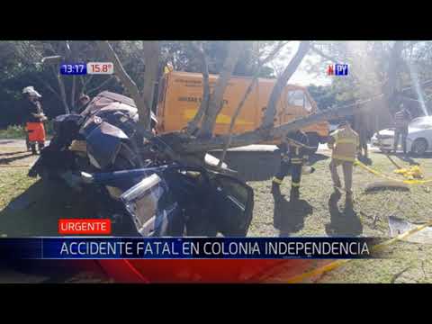 Fatal accidente en Colonia Independencia