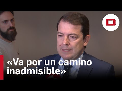 Mañueco afirma que Sánchez «va por un camino inadmisible» e insiste en la necesidad de elecciones