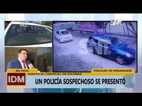 Se presento policía sospecho del asalto al concejal de Escobar