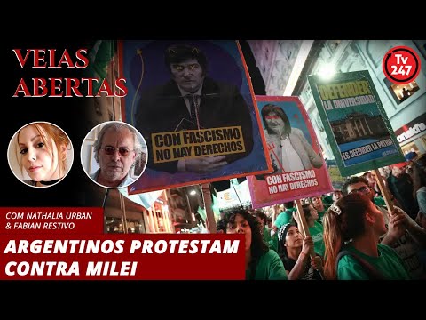 Veias abertas - Argentinos protestam contra Milei