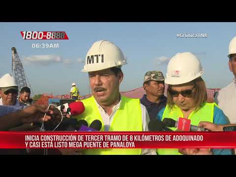 Nicaragua: Adoquinan carretera Malacatoya-Granada y construyen mega estructura