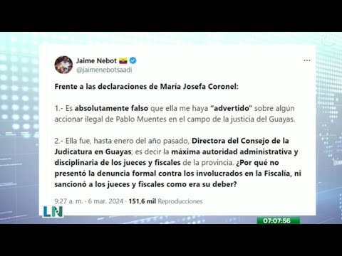 Purga provoca fricción entre Josefa Coronel y Jaime Nebot
