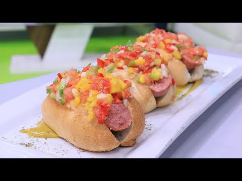 Costillas de cerdo con duraznos y Choripanes con salsa criolla de mango | Recetas en Vive la Vida XL