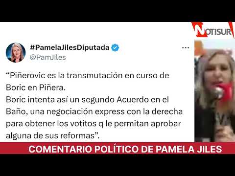 Pamela Jiles: “Piñerovic es la transmutación en curso de Boric en Piñera