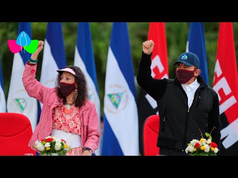 Presidente Daniel y Compañera Rosario presiden acto del 41 aniversario de la Revolución Sandinista