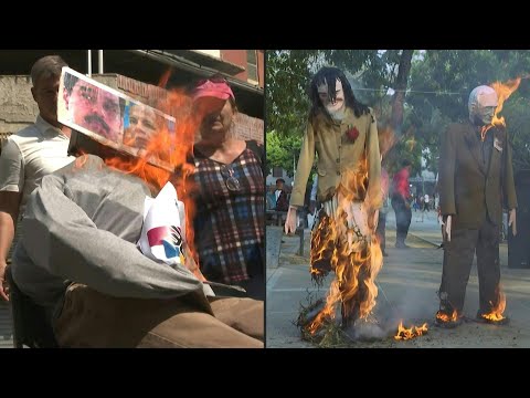 Maduro y los opositores castigados en la tradicional quema de “Judas en Venezuela | AFP