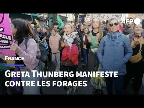 Greta Thunberg manifeste à Bordeaux contre le forage de nouveaux puits de pétrole | AFP