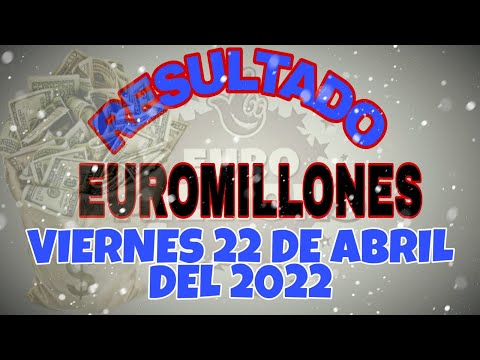 RESULTADO LOTERÍA EUROMILLONES DEL VIERNES 22 DE ABRIL DEL 2022 /LOTERÍA DE EUROPA/