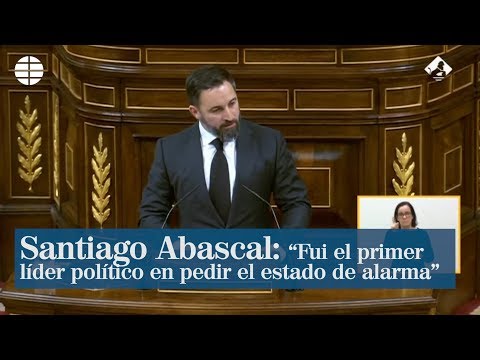 Discurso íntegro de Santiago Abascal en el Congreso