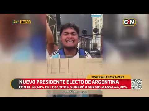 Javier Milei es el nuevo presidente electo de Argentina