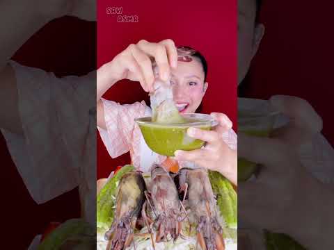 ASMRMUKBANGเสียงกิน|🦞กุ้งลาย