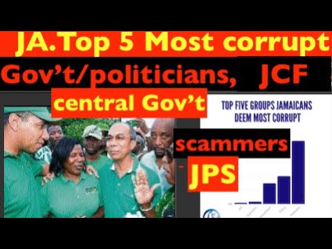 Top five groups Jamaicans deem most corrupt, Govt'/politicians, Police, central Gov't Scammers,JPS