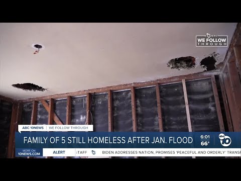 Family of 5 still homeless after Jan. 5 flood