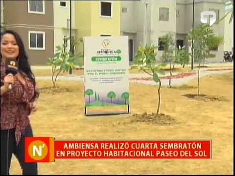 Ambiensa realizó cuarta sembratón en proyecto habitacional Paseo del Sol