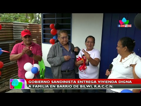 Gobierno Sandinista entrega vivienda digna a familia en barrio de Bilwi, R.A.C.C.N.