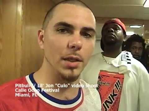 Pitbull & Lil Jon "Culo" video shoot at Calle Ocho In Miami 2004