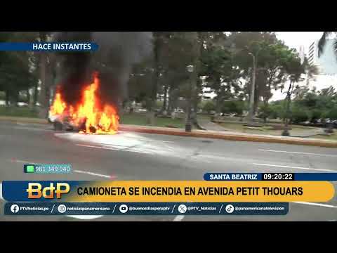Auto se incendia frente a comisaría en Santa Beatriz