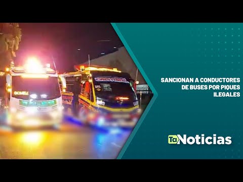 Sancionan a conductores de buses por piques ilegales - Teleantioquia Noticias