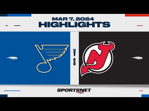 NHL Highlights | Blues vs. Devils - March 7, 2024