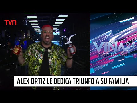 Alex Ortiz le dedica su triunfo a su familia en Viña 2024  | #Viña2024