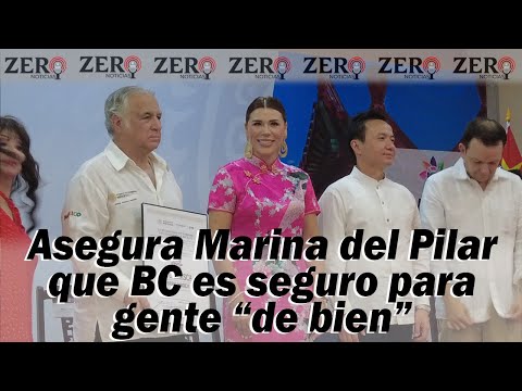 Asegura Marina del Pilar que BC es seguro para gente “de bien”. Zero Noticias - lunes 07/AGOSTO/2023