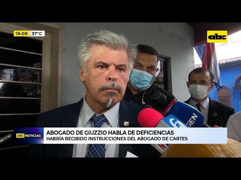 Imputación a gabinete de Abdo Benítez: abogado de Arnaldo Giuzzio habla de deficiencias