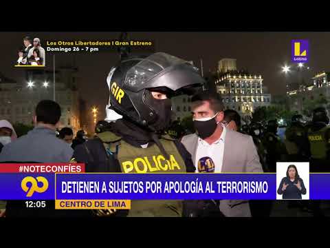 ? Policía detiene a sujetos por apología al terrorismo en la Plaza San Martín