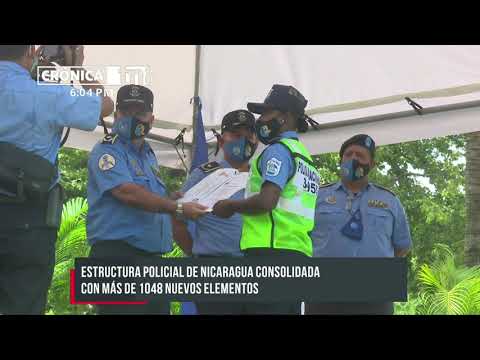 Estructura policial de Nicaragua consolidada con más de 1 mil 48 nuevos elementos