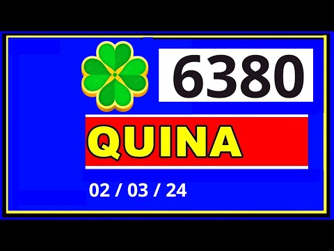 Quina 6380 - Resultado da Quina Concurso 6380