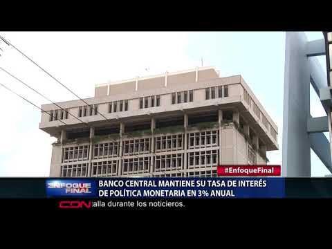 Banco Central mantiene su tasa de interés de política monetaria en 3% anual