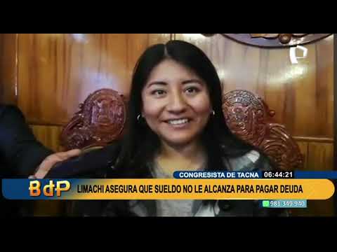 Congresista Nieves Limachi asegura que su sueldo no le alcanza para pagar deuda a Beneficencia