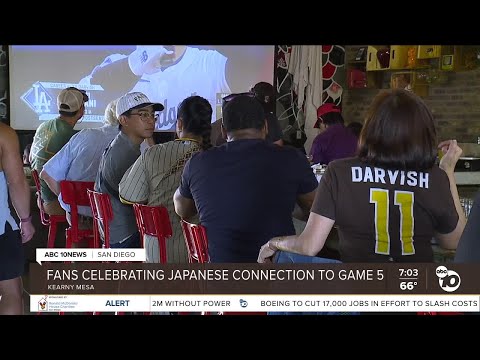 Fans celebrating Japanese connection to Game 5