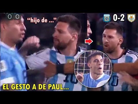 LA PELEA de MESSI contra los URUGUAYOS hoy | ARGENTINA VS URUGUAY 0-2