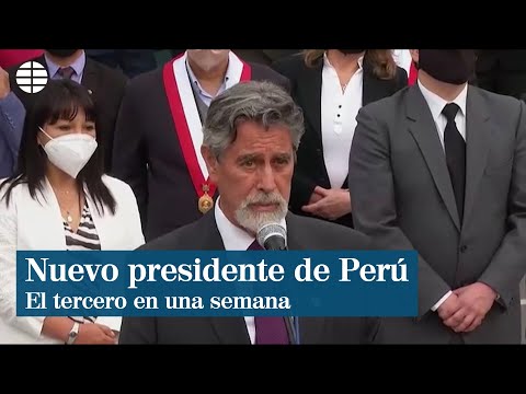 Perú nombra a su tercer presidente en una semana