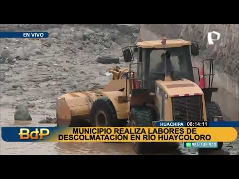 Huachipa: MML realiza labores de descolmatación en río Huaycoloro