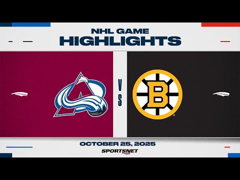 NHL Highlights | Avalanche vs. Bruins - October 25, 2025