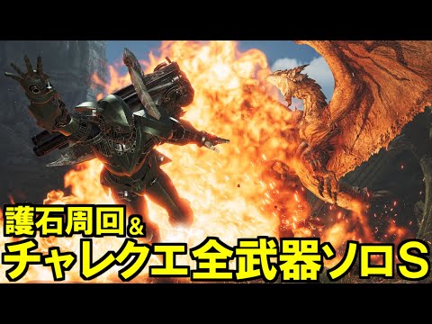 護石周回＆チャレクエ『真の王たる者とは』全武器種ソロＳチャレンジ　モンハンワイルズ