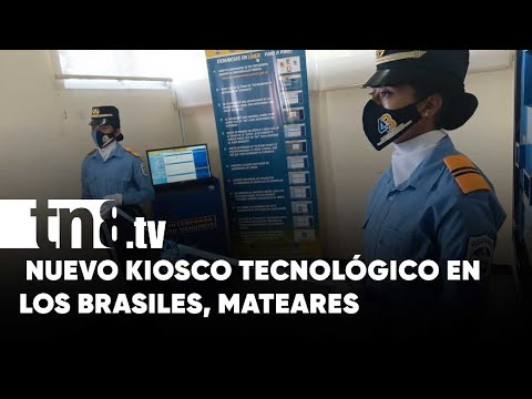 Policía Nacional inauguró un kiosco tecnológico en Los Brasiles, Mateares - Nicaragua