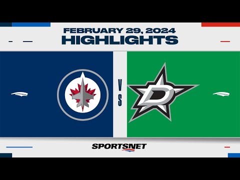 NHL Highlights | Jets vs. Stars - February 29, 2024