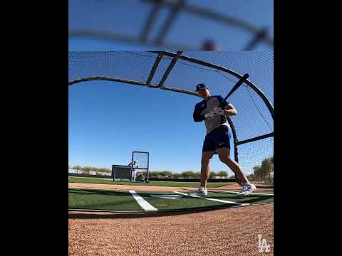 Shohei Ohtani is already LAUNCHING at Dodgers camp! (via @Dodgers)