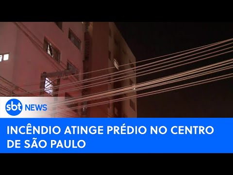 Incêndio atingiu um prédio no centro da capital paulista |#SBTNewsnaTV(1/03/24)