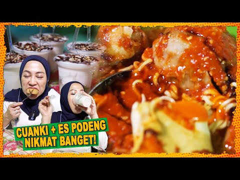 MAKAN BAKSO CUANKI + ES PODENG || NIKMAT PARAH!!