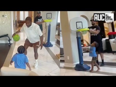 Dribble Like Kyrie Floyd Mayweather Back In The US Training His Grandson KJ To Play Basketball
