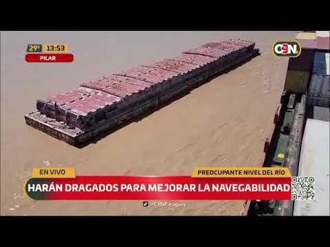 Preocupante nivel del río Paraguay