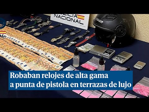 Cuatro detenidos por robar relojes de alta gama a punta de pistola en terrazas de lujo de Madrid