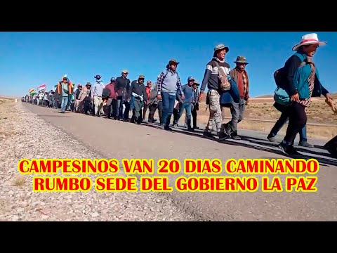 MARCHANTES DE SANTA CRUZ LLEGAN HASTA COMUNIDAD DE PANDURO  VAN 20 DIAS CAMINANDO...