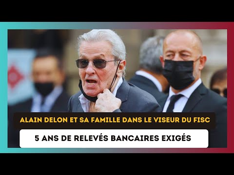 Alain Delon et son clan vise?s par le fisc 5 Ans de releve?s bancaires re?clame?s